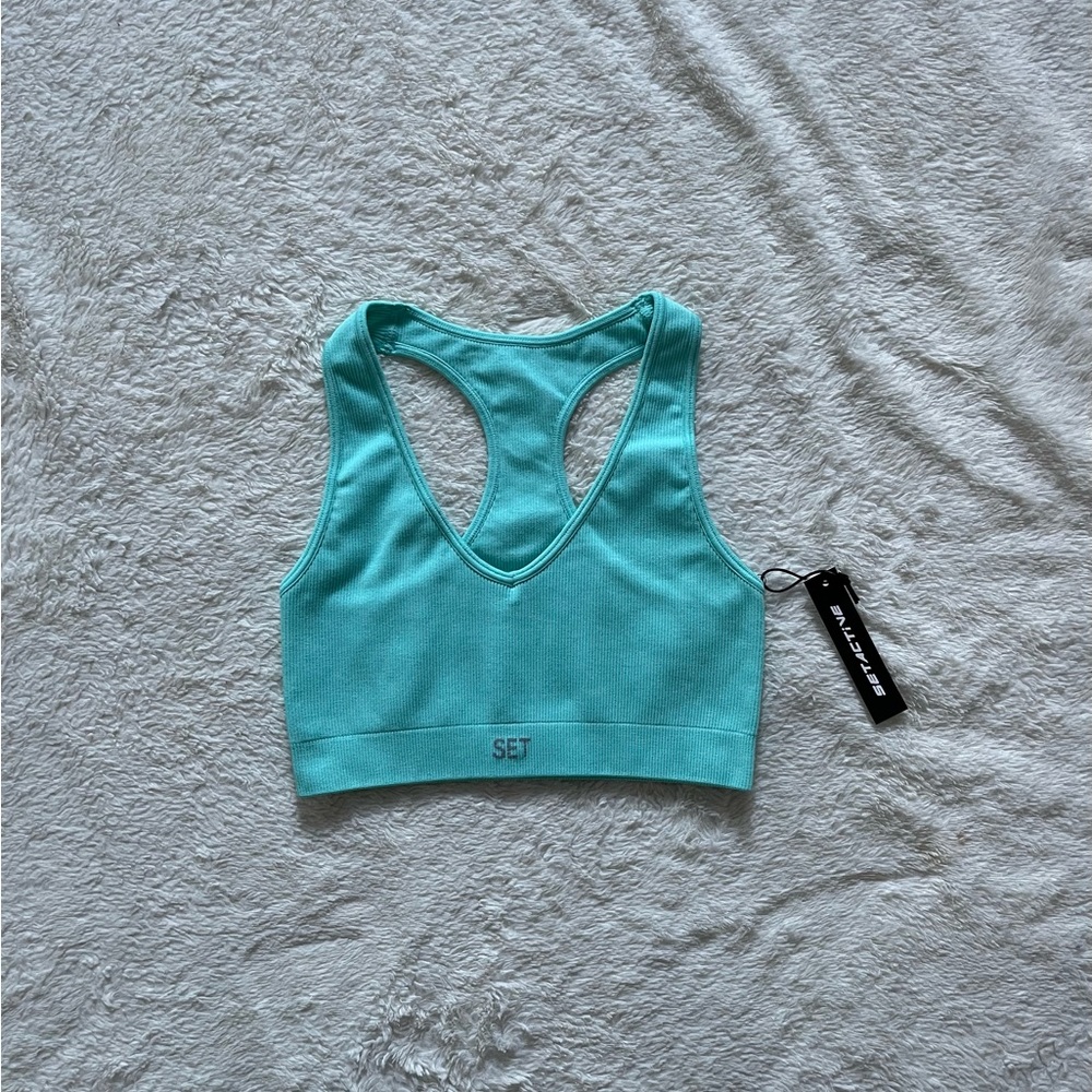 set active ribbed sports bra